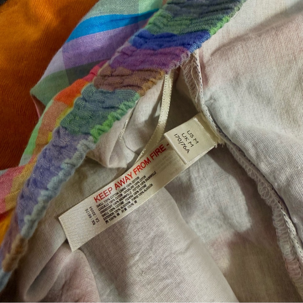 Free People Ticket To Paradise Multicolor Plaid Balloon Beach Pants - Picture 10 of 14